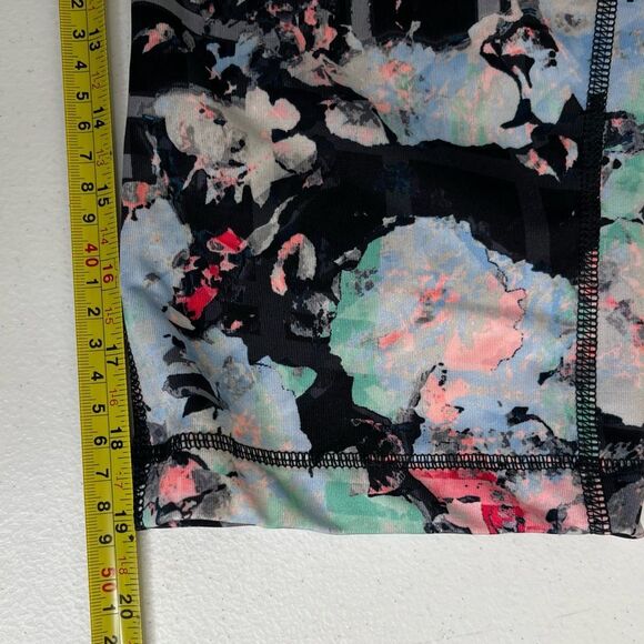 Zelos Cropped Floral Athletic Leggings Multicolor Women Size Medium Activewear - Picture 12 of 13